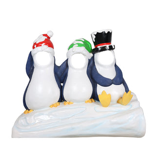 Penguins on ice photo op