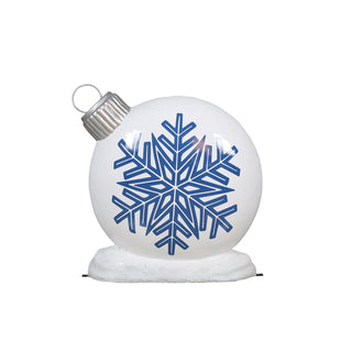 Snowflakes Flat Ornament White And Blue