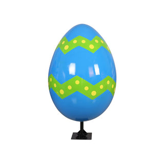 Easter Egg 120 Cm With Metal Plate (stripe And Polka A)