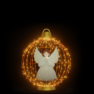 Christmas Ball "angel" (orange)