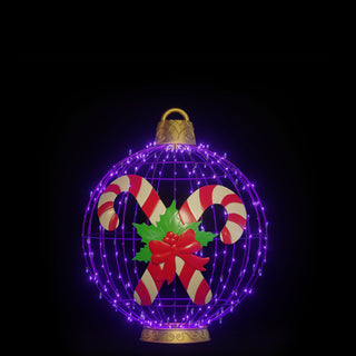 Christmas Ball "candy Cane" (purple)