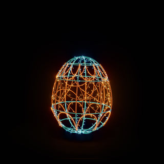 Easter Light Egg 3 (Orange/turqouise)