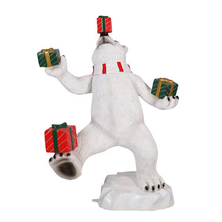 Polar Bear with Gift Boxes 4ft