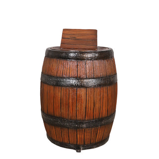 Barrel Trash Can