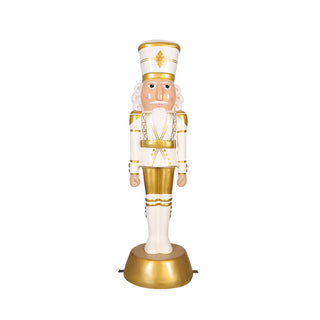 American Christmas Nutcracker 6ft - White & Gold