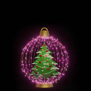 Christmas Ball "christmas Tree" (pink)