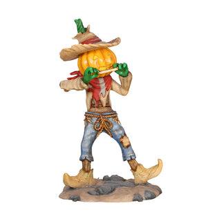 Pumpkin Scarecrow Playing Harmonica