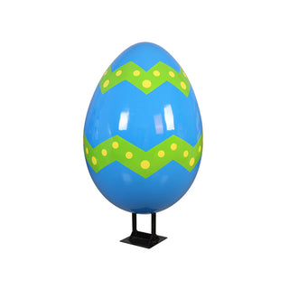 Easter Egg 120 Cm With Metal Plate (stripe And Polka A)