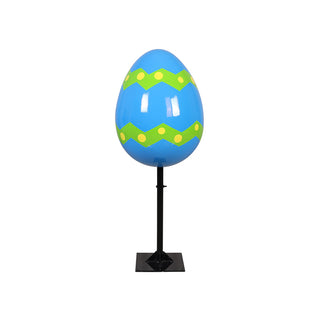 Easter Egg 60Cm with Metal Plate (stripe And Polka B)
