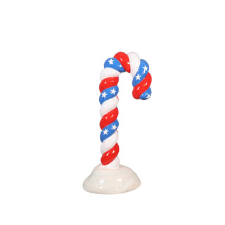 CANDY CANE IN SNOW (US FLAG)