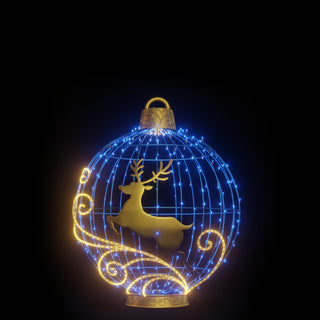 Christmas Ball "reindeer" (blue)