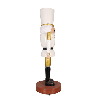 NUTCRACKER WOOD CARVED 275CM (WHITE AND GOLD)