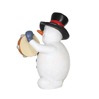 Snowman With Tambourine