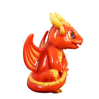 Red Fire Dragon Statue