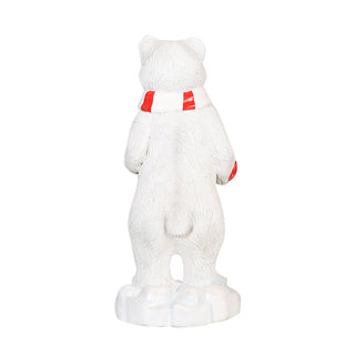 Polar Bear with Wreath 3.5ft