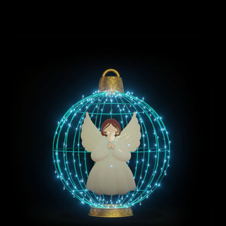 Christmas Ball "angel" (turquoise)