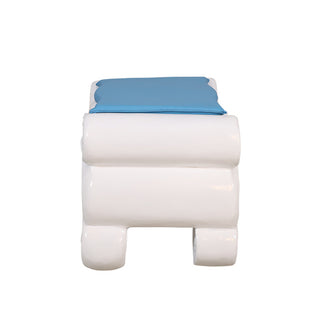 Santa Footrest (Blue/white)