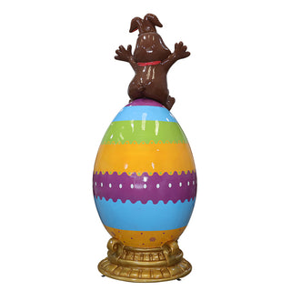 Easter Egg With Lam And Bunny