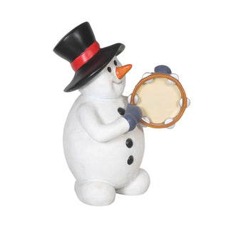 Snowman With Tambourine