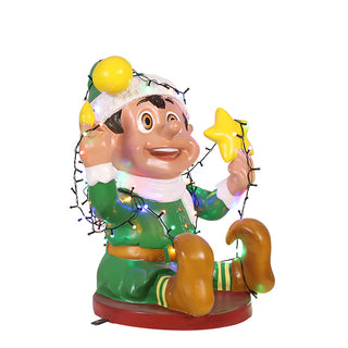 Santa Elf Playing With Lights