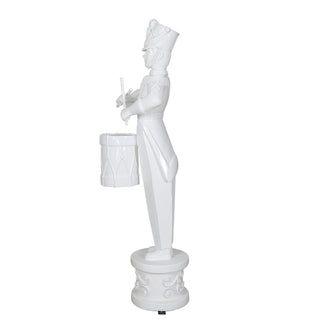 Soldier Playing Drum Metallic White