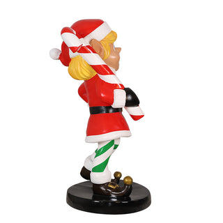 ELF GIRL WITH CANDY CANE (RED)