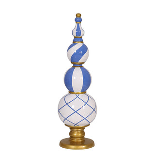 Finial Ornament Blue/white