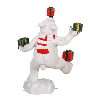 Polar Bear with Gift Boxes 4ft