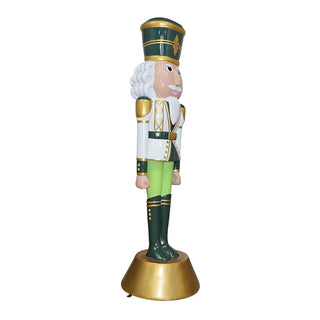 American Christmas Nutcracker 9ft. - White & Green