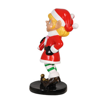 ELF GIRL WITH CANDY CANE (RED)