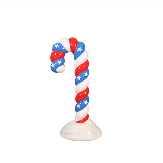 CANDY CANE IN SNOW (US FLAG)
