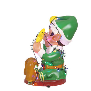 Santa Elf Playing With Lights